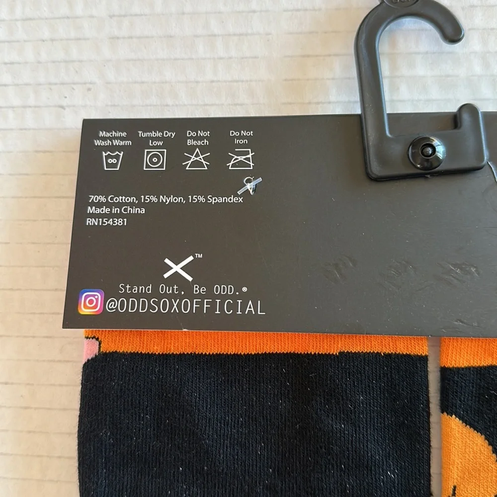ODD SOX Pumpkin Sponge Bob Square Pants socks